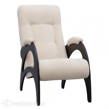 Кресло для отдыха Неаполь Модель 9 без лозы (Венге-эмаль/Ткань Ваниль Verona Vanilla) в Полтавке - poltavka.mebel54.com | фото